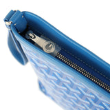 Goyard Goyardine Canvas Sky Blue Conti Pouch Palladium Hardware - Thumbnail View 8