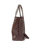 Goyard Goyardine Canvas Burgundy Saint Louis PM Tote Palladium Hardware - Thumbnail View 3