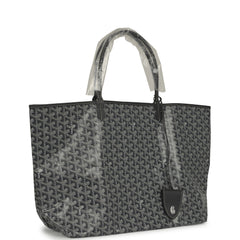 Goyard Goyardine Grey Saint Louis GM Tote Palladium Hardware