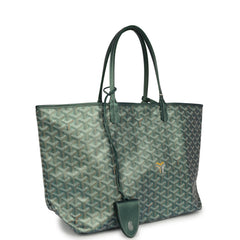Goyard Goyardine Pearly Green St. Louis PM Tote Bag Palladium Hardware