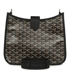 Goyard Goyardine Black Musette PM Bag Palladium Hardware