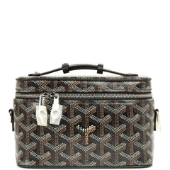 Goyard Goyardine Black Muse Vanity Mini Palladium Hardware