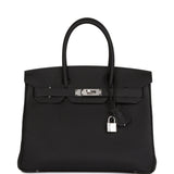 Hermes Birkin 30 Black Togo Palladium Hardware