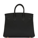 Hermes Birkin 25 Black Togo Gold Hardware