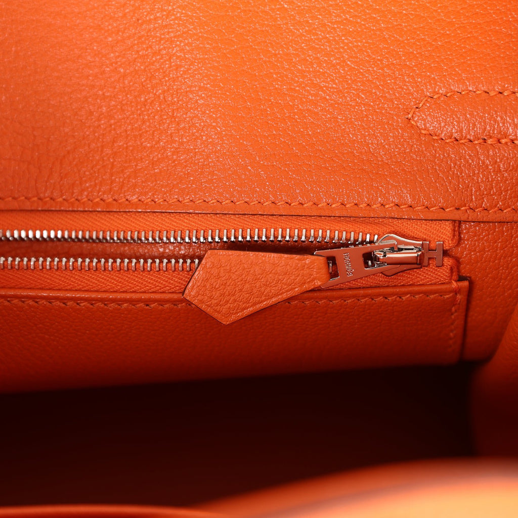 Hermès Birkin 25 Ostrich Tangerine Orange Palladium – ZAK BAGS