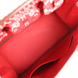 Custom "Paisley Bandana" Swarovski Crystal Hermes Birkin 30 Rouge Casaque Epsom Gold Hardware