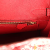 Custom "Paisley Bandana" Swarovski Crystal Hermes Birkin 30 Rouge Casaque Epsom Gold Hardware