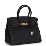 Hermes Birkin 30 Black Togo Gold Hardware