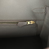 Custom Camouflage Swarovski Crystal Hermes Birkin 35 Etain Togo Gold Hardware