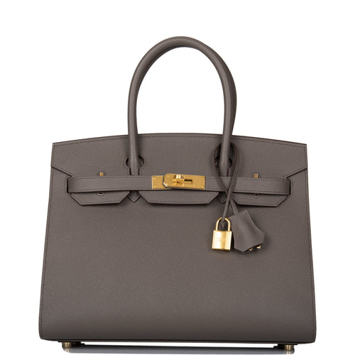 Hermes Birkin Sellier 30 Etain Epsom Gold Hardware