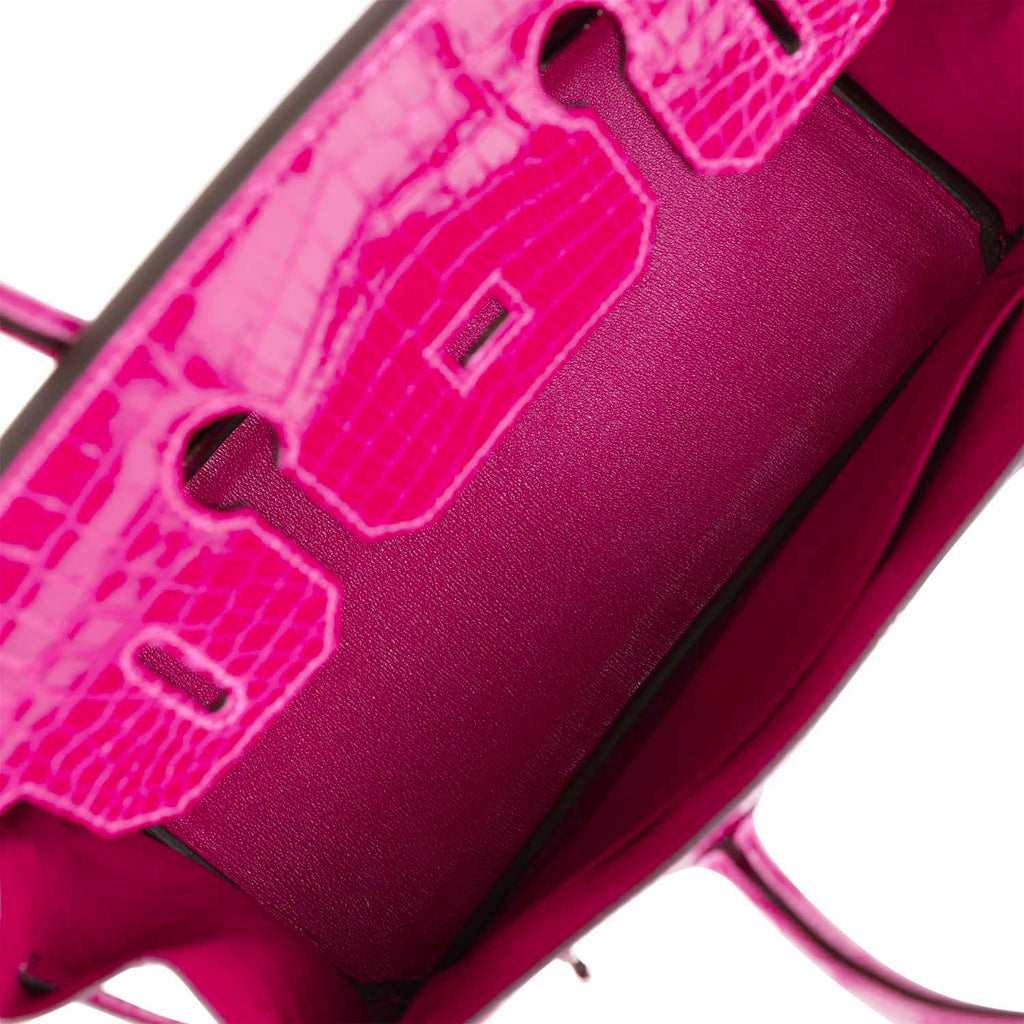 Hermès Birkin 30 Pink Bubblegum Crocodile Porosus Matte Palladium Hardware  PHW