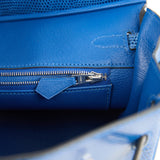 Hermes Birkin 25 Bleu Saphir Niloticus Lizard Palladium Hardware