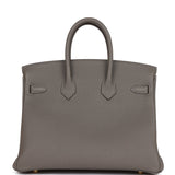 Hermes Birkin 25 Gris Meyer Togo Gold Hardware