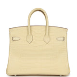 Hermes Birkin 25 Vanille Matte Alligator Palladium Hardware