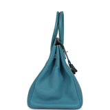 Vintage Hermes Birkin 35 Blue Jean Togo Palladium Hardware - Thumbnail View 3