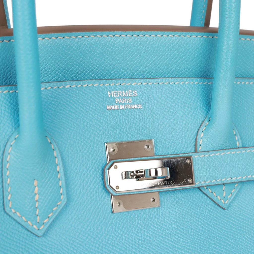 🍭 Rare Limited Edition 🍭 Hermès 25cm Candy Birkin Celeste Epsom Leather  Palladium Hardware #priveporter #hermes #birkin25 #candy…