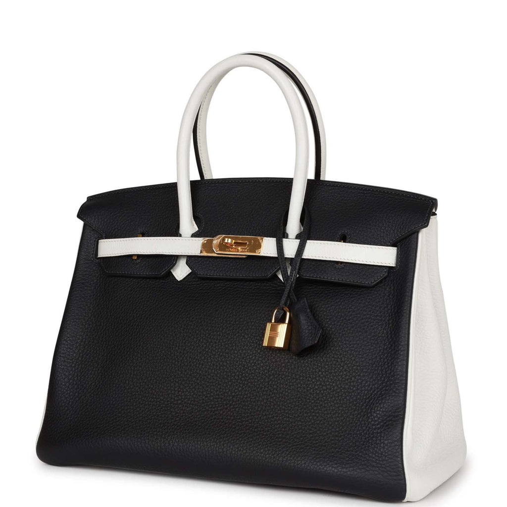 Pre-owned Hermes Special Order (HSS) Birkin 35 Black and White Clemenc –  Madison Avenue Couture