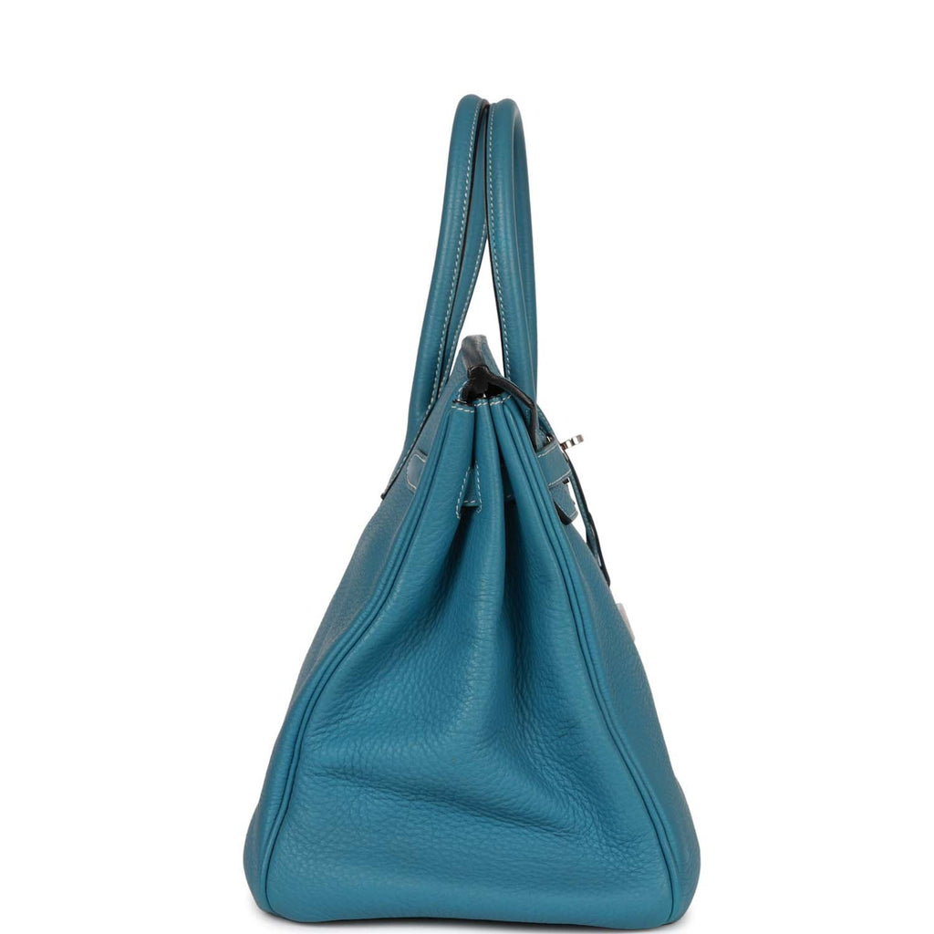 Hermès Blue Lin Togo Birkin 35 Palladium Hardware, 2012 Available