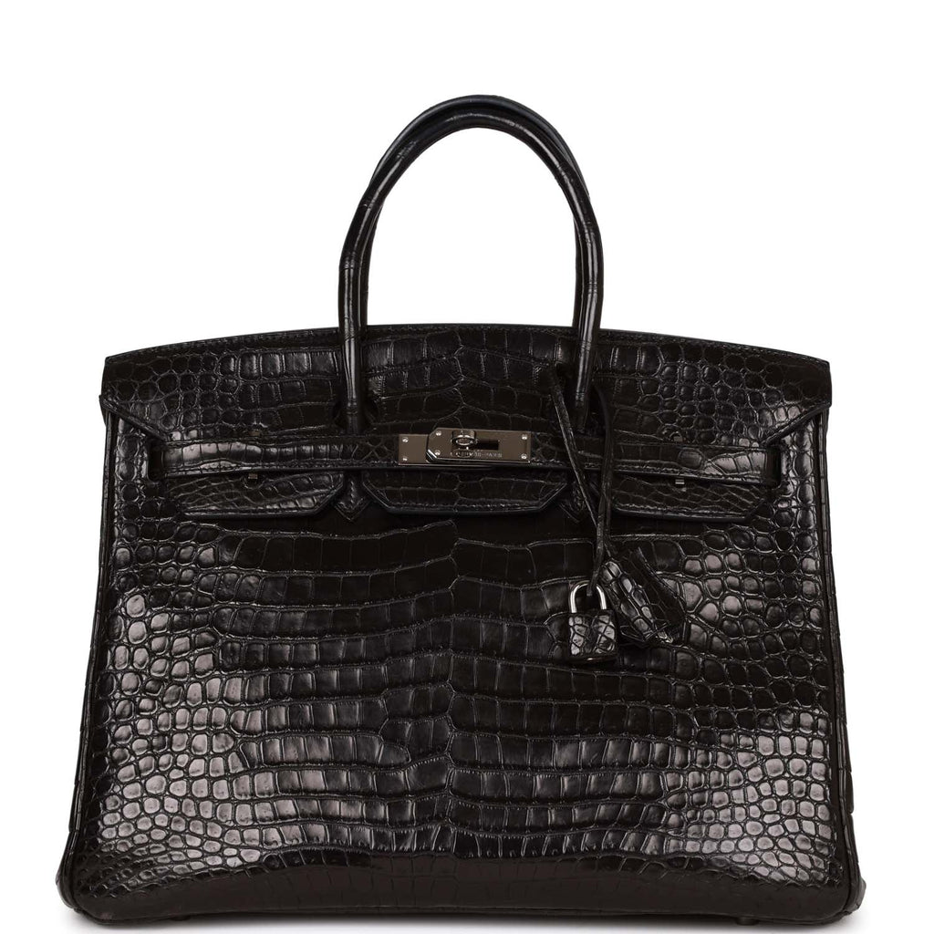 Hermès Birkin 35 SO BLACK Matte Alligator PVD Hardware
