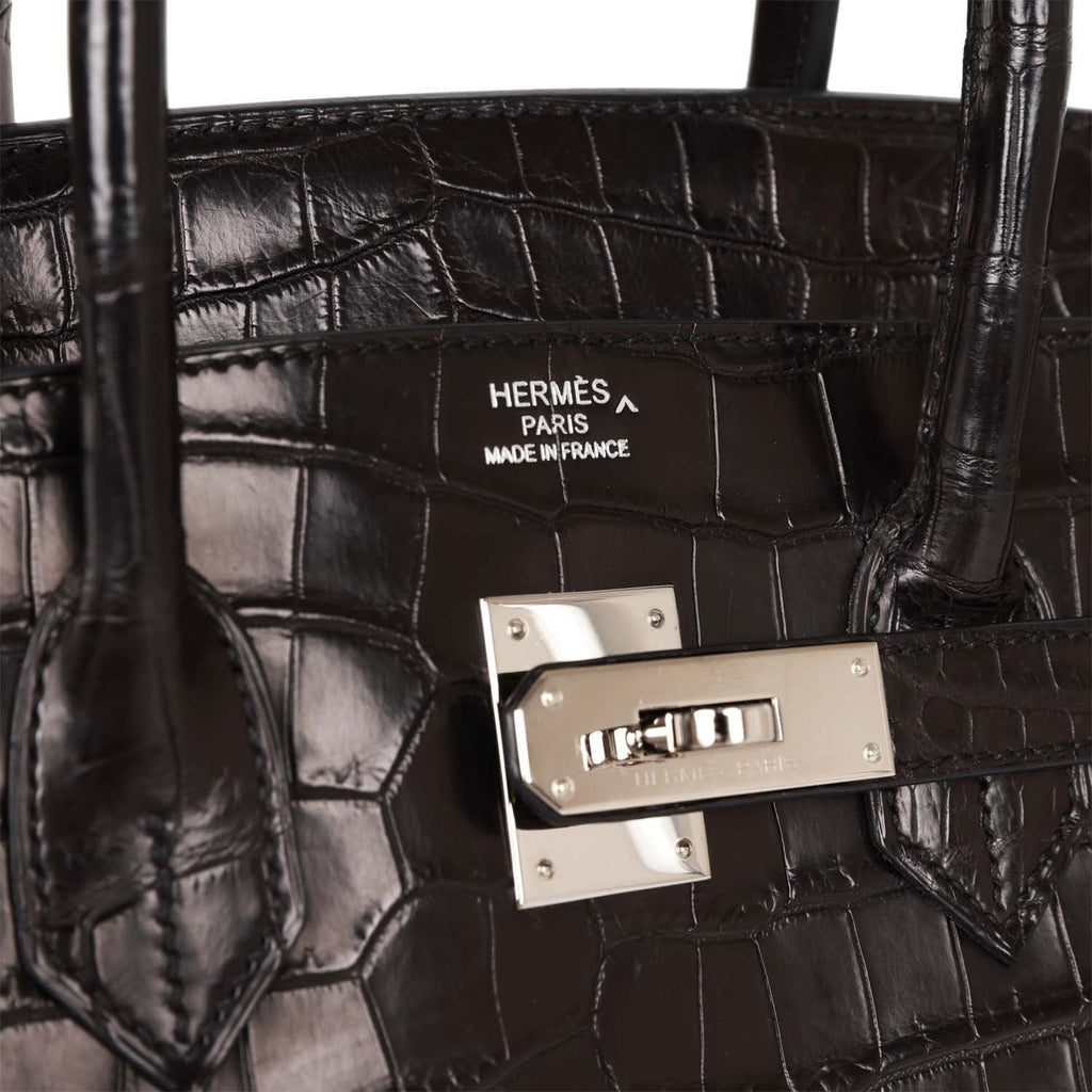 Hermès Birkin Chocolate Brown Porosus Crocodile Bag 35cm w/ Palladium  Hardware