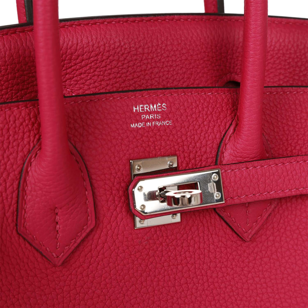 Hermes Birkin 25cm Bag Togo Calfskin Leather Palladium Hardware, Rose  Lipstick U5 - SYMode Vip