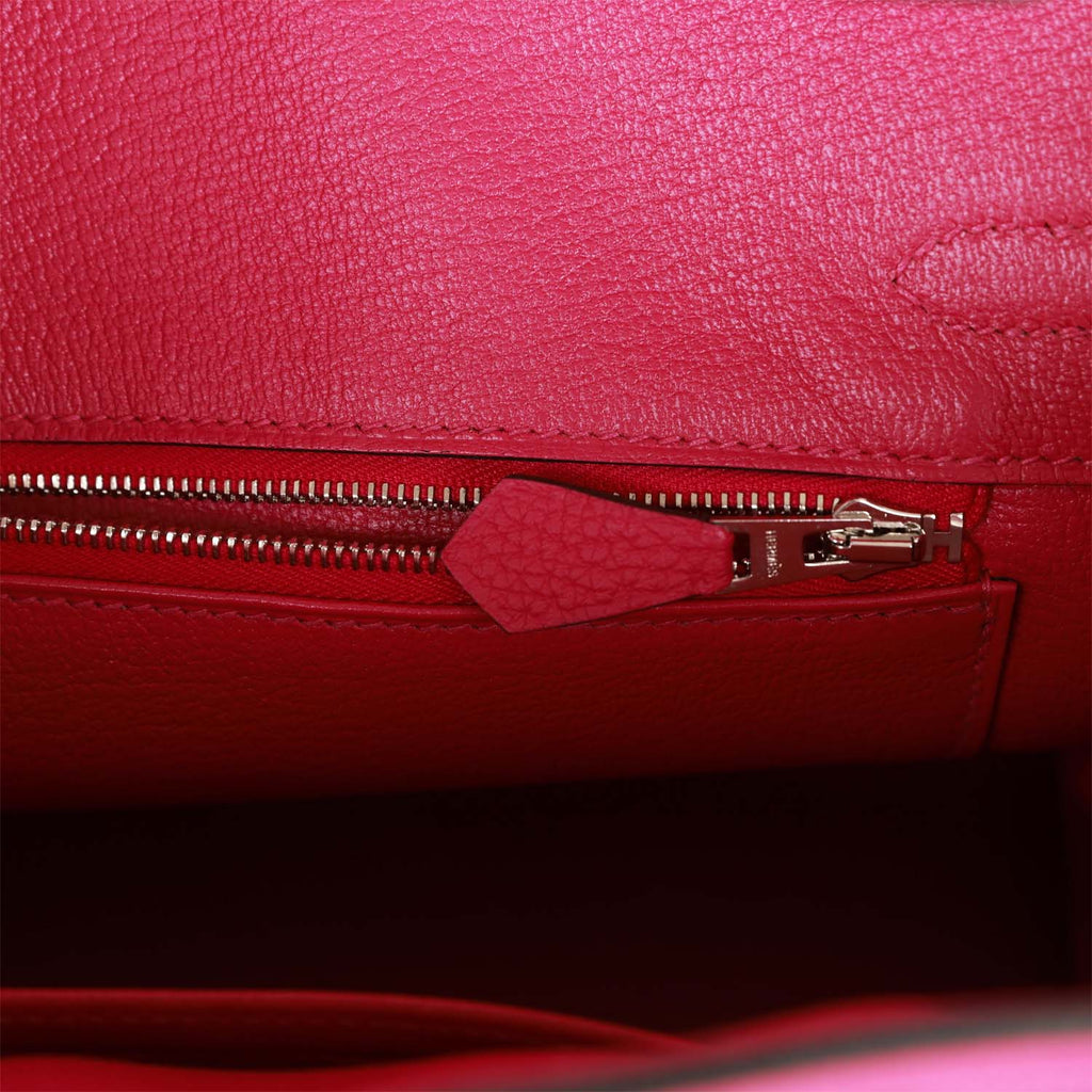 Hermes Birkin Handbag Red Togo with Palladium Hardware 25 Red 18643476