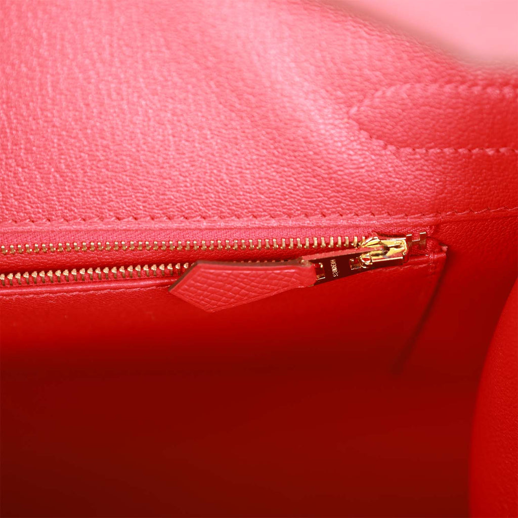 Hermes Birkin Sellier 30 Rouge Casaque Epsom Gold Hardware – Madison Avenue  Couture