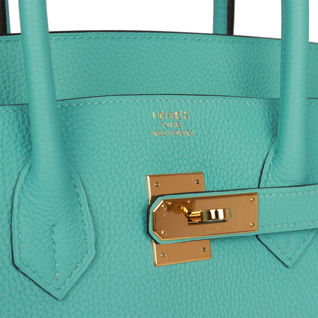 Pre-owned Hermes Birkin 35 Bleu Atoll Togo Gold Hardware – Madison Avenue  Couture