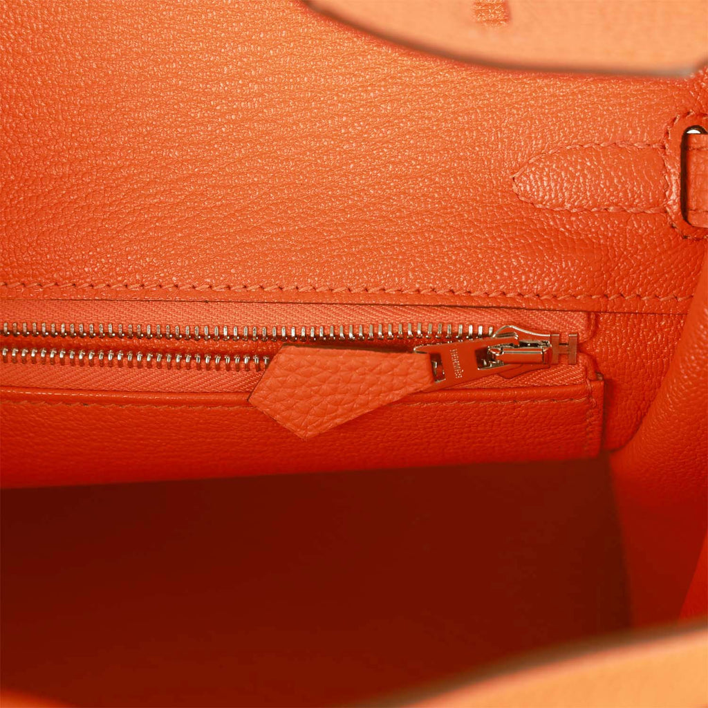 Hermes Birkin 25 Orange Minium Togo Palladium Hardware – Madison Avenue ...