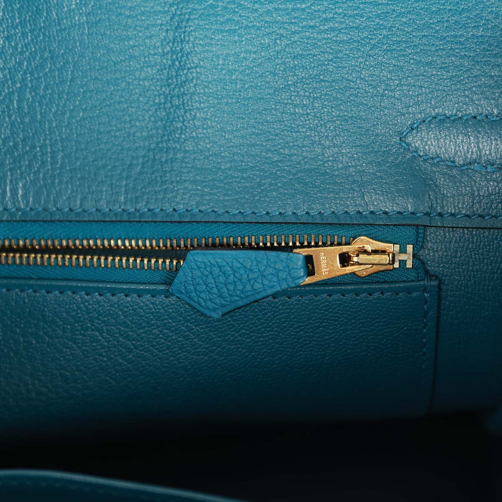 Hermès 25cm Birkin, Bleu Colvert Togo Leather, Gold Hardware