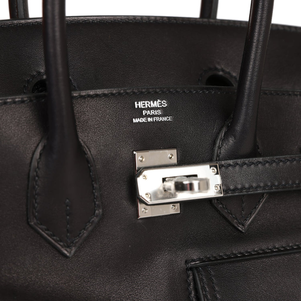 Black Hermes Birkin 25 with Palladium Hardware –