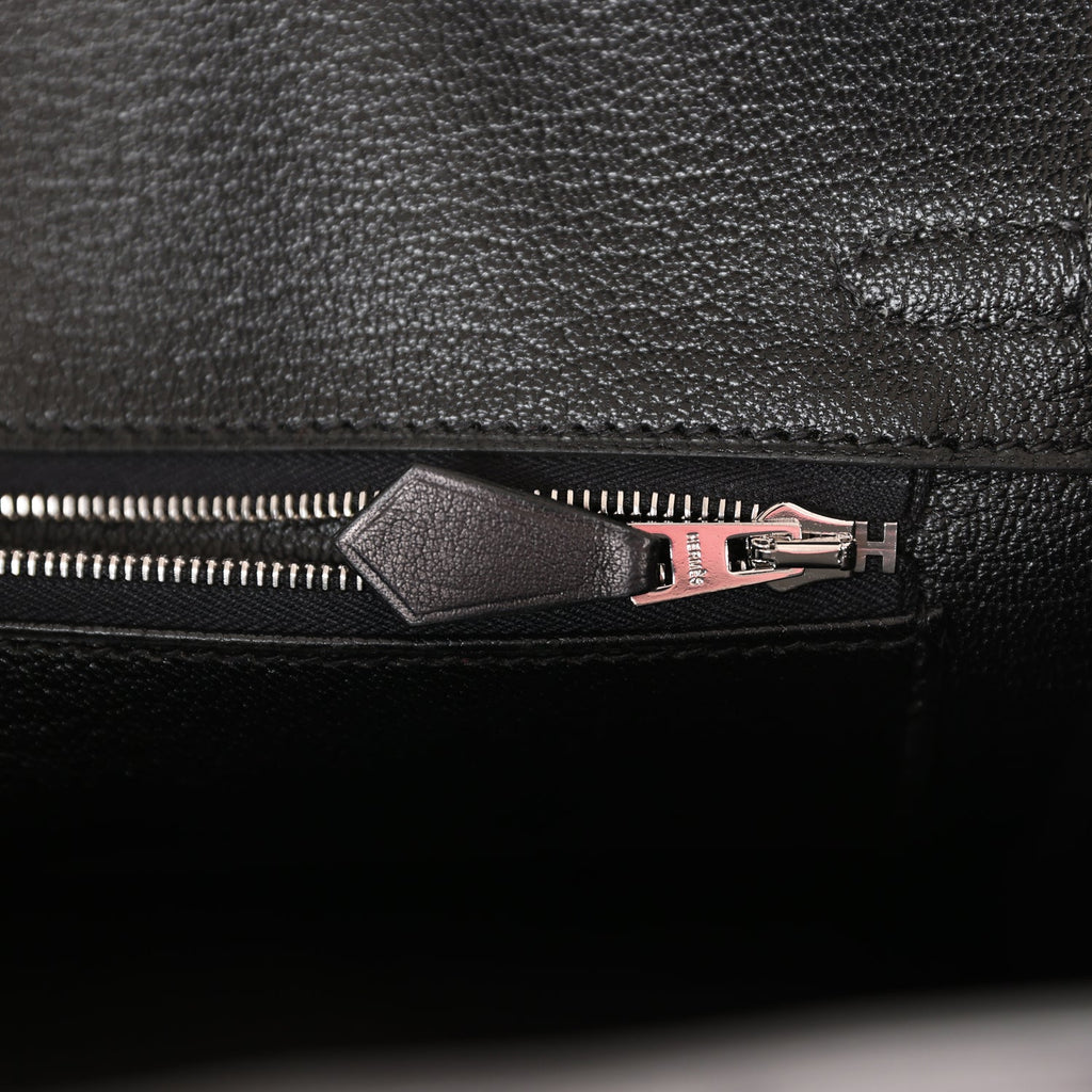Hermès 2017 Birkin 25 Black Silver Hardware · INTO
