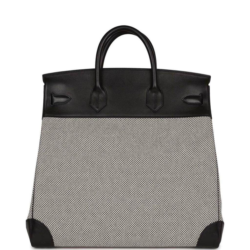 Hermès Cargo HAC Birkin 40 Black Box & Toile with Palladium Hardware