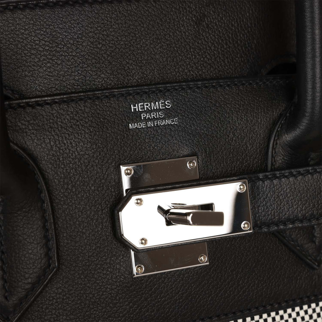 Hermès - Hac 40 Cargo - Noir-Ecru Toile / Box Calf - PHW - Unused - 2022