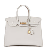 Hermes Birkin 25 Etain Togo Gold Hardware Grey Madison Avenue Couture