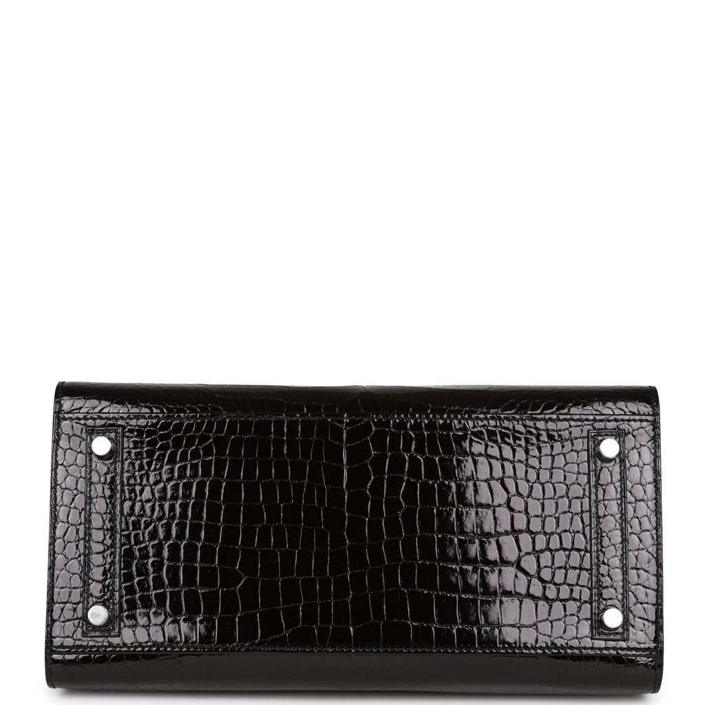 Hermès Birkin 50 Shiny Braise Porosus Crocodile Palladium Hardware