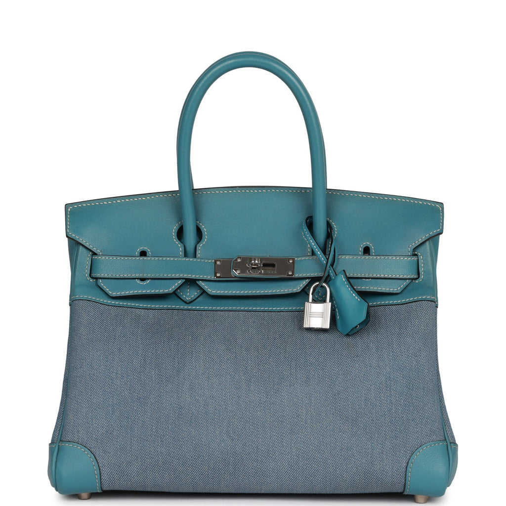Birkin bag blue jean Clearance