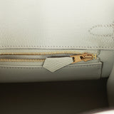 HERMÈS Kelly 25 handbag in Gris Neve Togo leather with Gold
