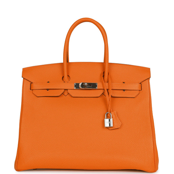 Hermes 30cm Birkin Bag Togo Leather with Strap Orange Gold Replica Sale  Online With Cheap Price