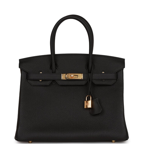 Hermes Birkin 30 Black Togo Gold Hardware