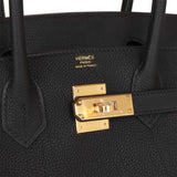 Hermes Birkin 30 Black Togo Gold Hardware