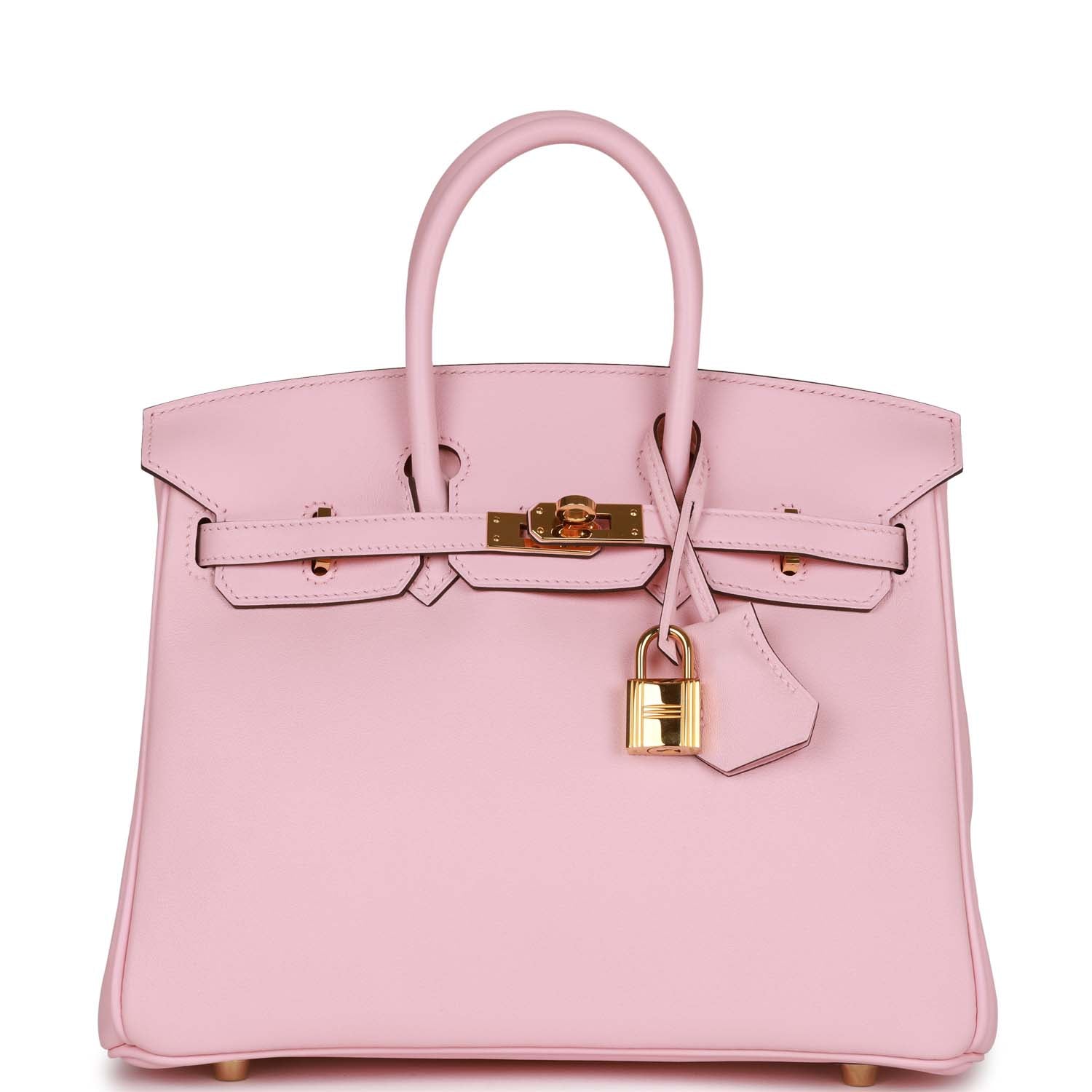 25 Roes Pre-owned Hermes Birkin 25 Rose Sakura Swift Gold Hardware