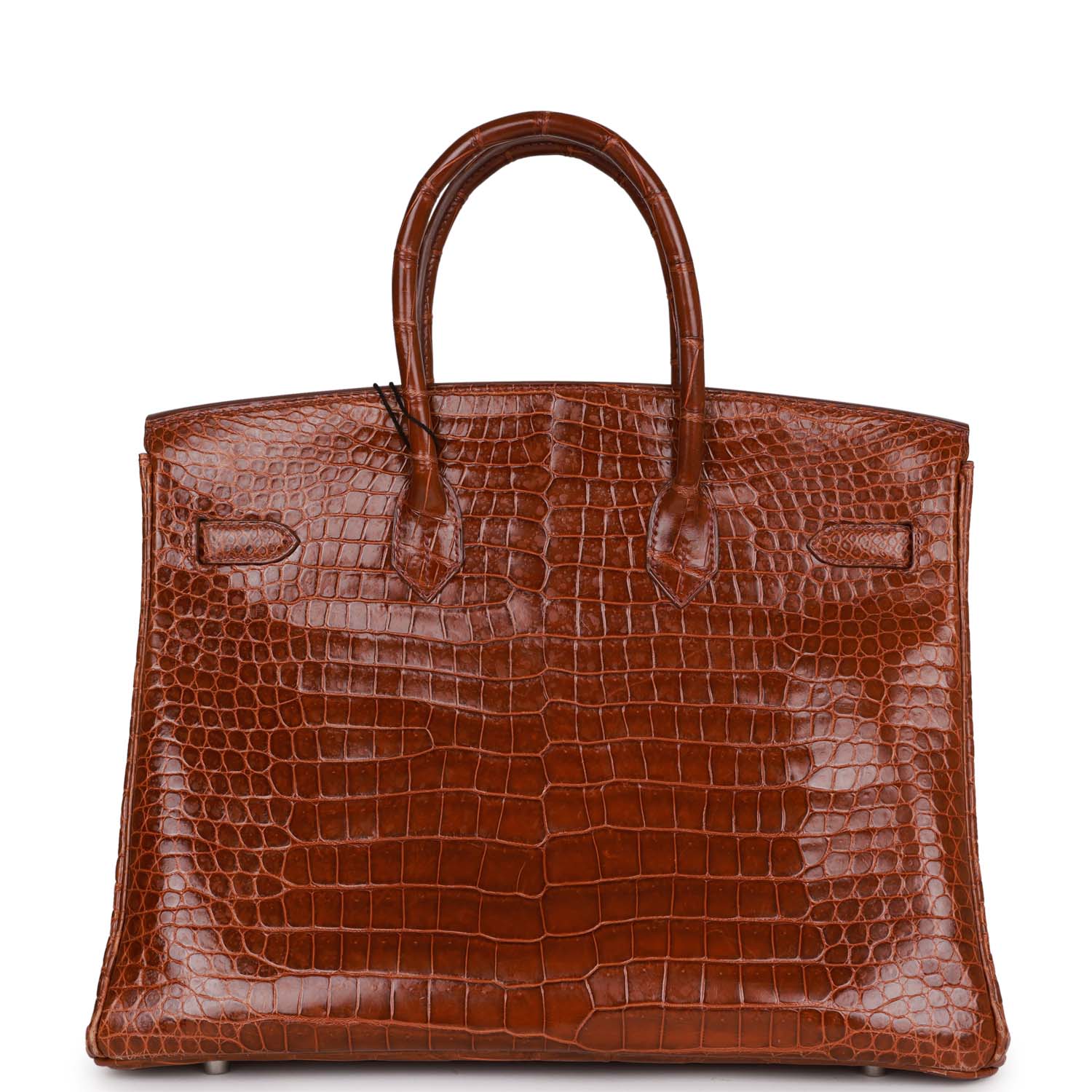 Pre-owned Hermes Birkin 35 Miel Shiny Porosus Crocodile Palladium Hard ...