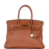 Pre-owned Hermes Birkin 30 Fauve Swift Gold Hardware