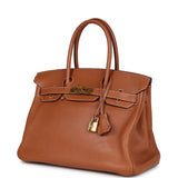 Pre-owned Hermes Birkin 30 Fauve Swift Gold Hardware