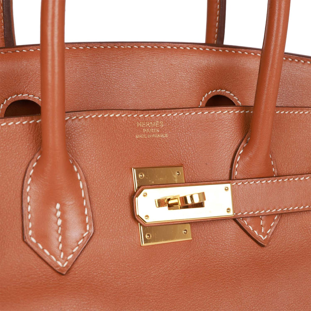 Hermes Birkin bag 30 Fauve Barenia faubourg leather Gold hardware