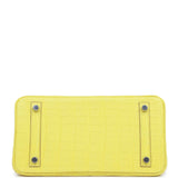 Hermes Lime Yellow Matte Crocodile Birkin 25 Handbag - MAISON de LUXE