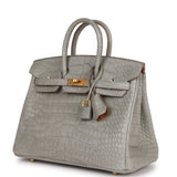 Hermes Special Order HSS Birkin 25 Bag in Gris Perle and Vanille Matte –  Mightychic