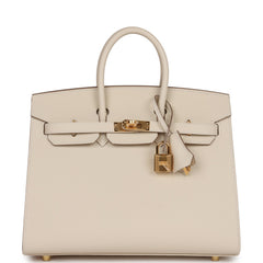 Hermes Birkin Sellier 25 Craie Epsom Gold Hardware (Auction Test: DO NOT BUY)