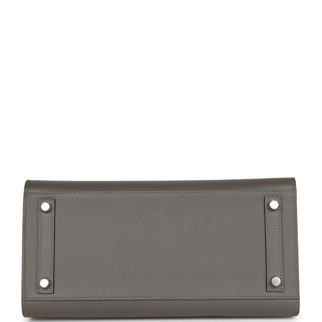 Hermes Birkin Sellier Bag Grey Epsom with Palladium Hardware 30
